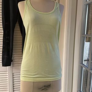 Lululemon racer back tank top Size Small, Lime green Set Your Goals
